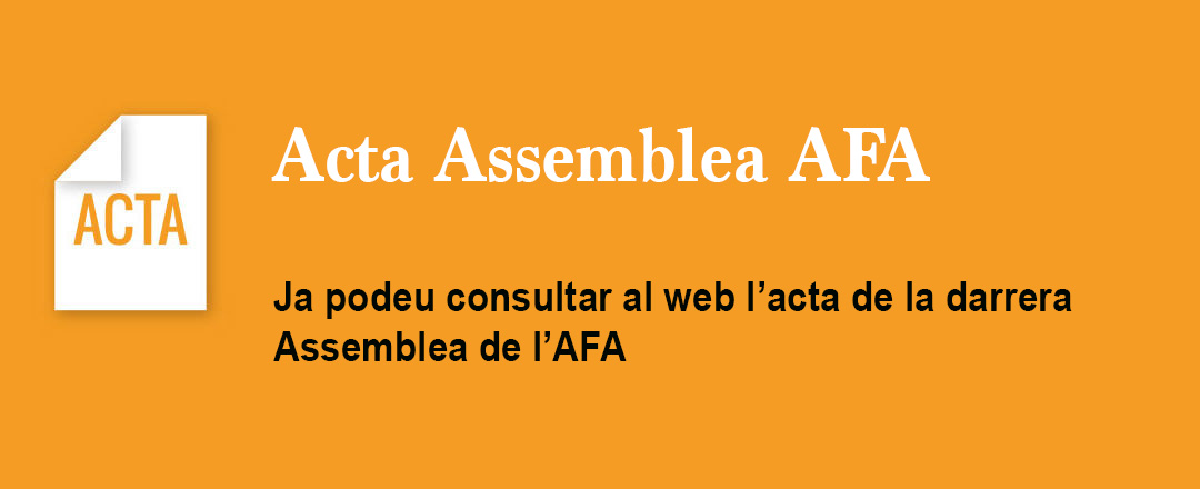 Acta Assemblea AFA Escola Puiggraciós