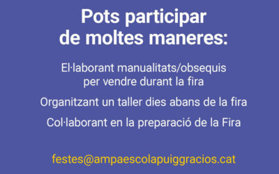 Recordatori Fira Santa Llúcia – fan falta voluntaris